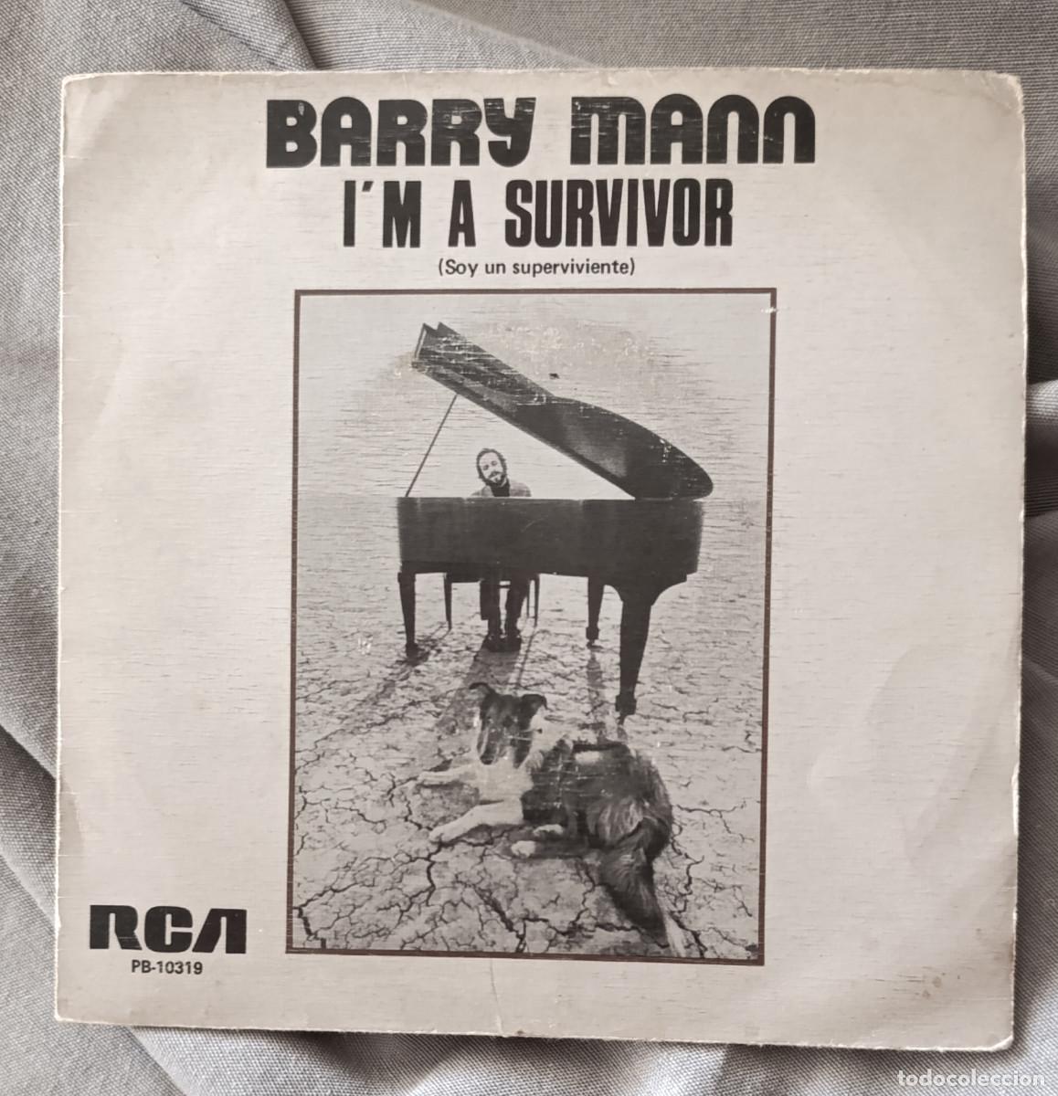 Discos de vinilo: BARRY MANN &ndash; &ldquo;I&rsquo;M A SURVIVOR&rdquo;, single promocional edici&oacute;n espa&ntilde;ola 1975