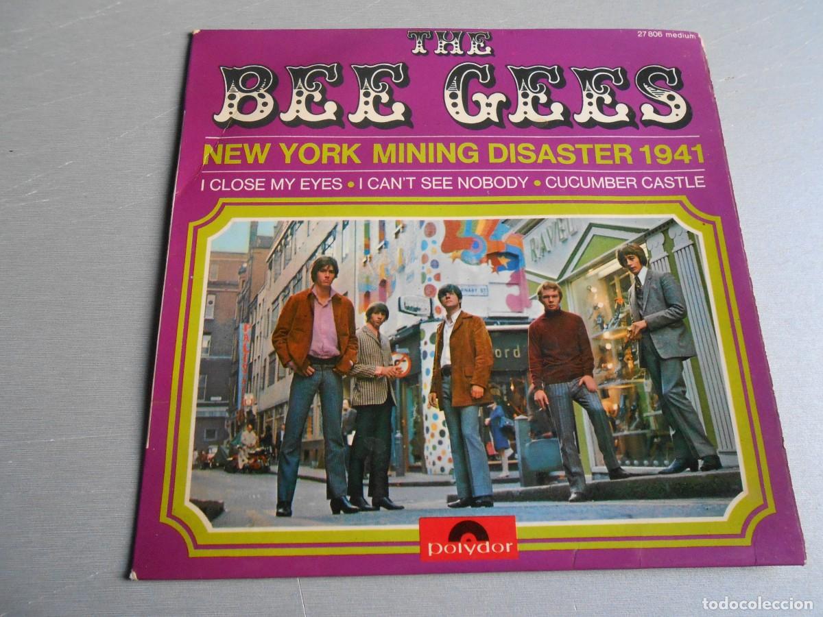 Discos de vinilo: BEE GEES, THE, EP, NEW YORK MINING DISASTER 1941 + 3, A&Ntilde;O 1967, POLYDOR 27.806, MADE IN FRANCE