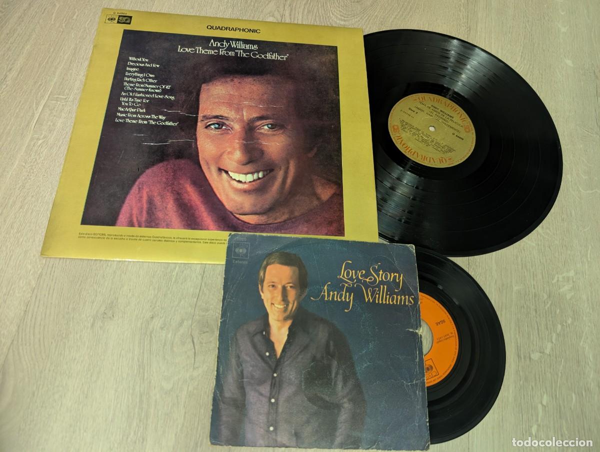 Discos de vinilo: ANDY WILLIAMS - LOVE THEME FROM &rdquo; THE GODFATHER &rdquo; QUADRAPHONIC ..LP DE CBS - 1973 - ESPA&Ntilde;OL