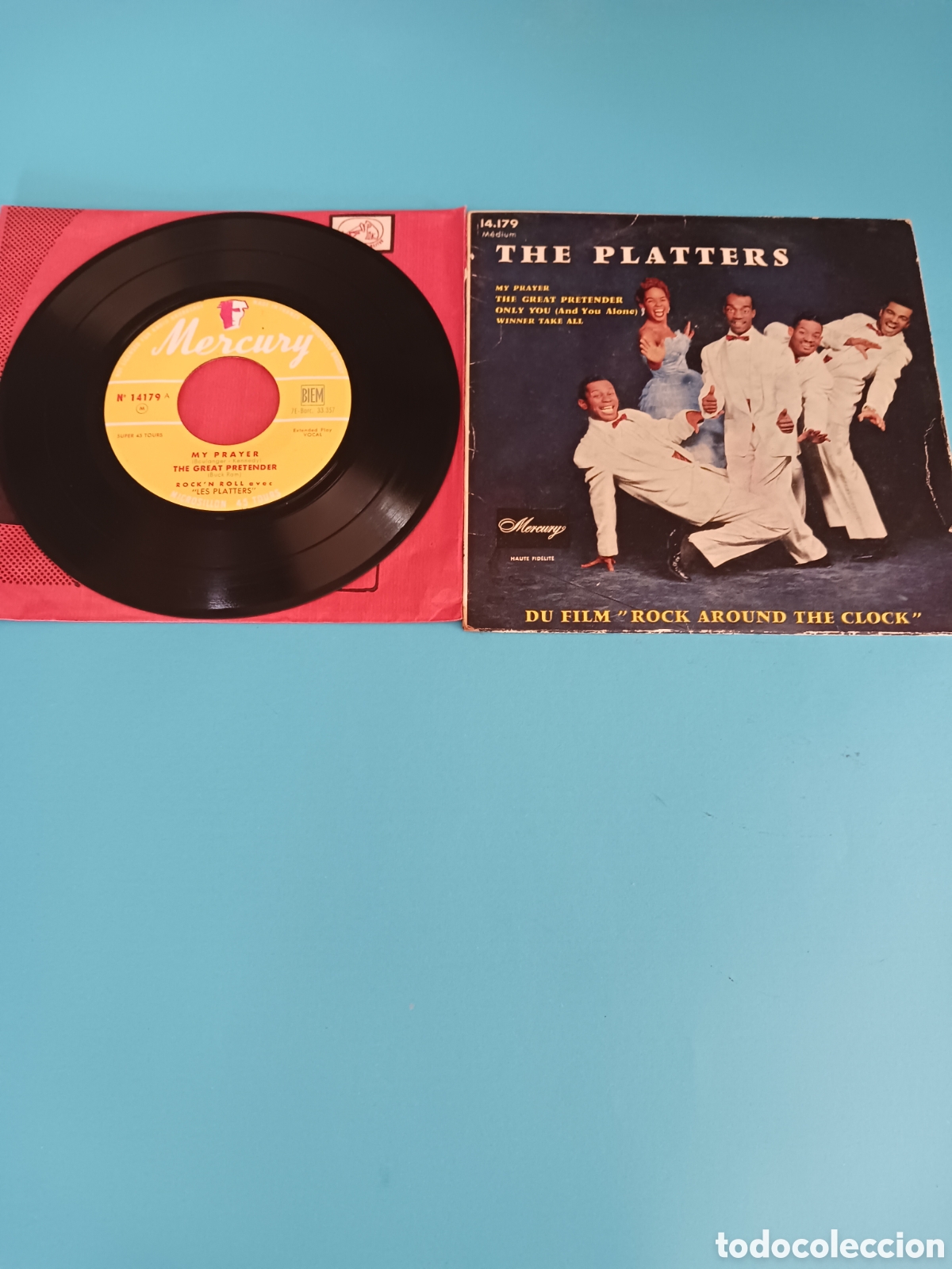 Discos de vinilo: Dos singles THE PLATTERS. - Foto 2