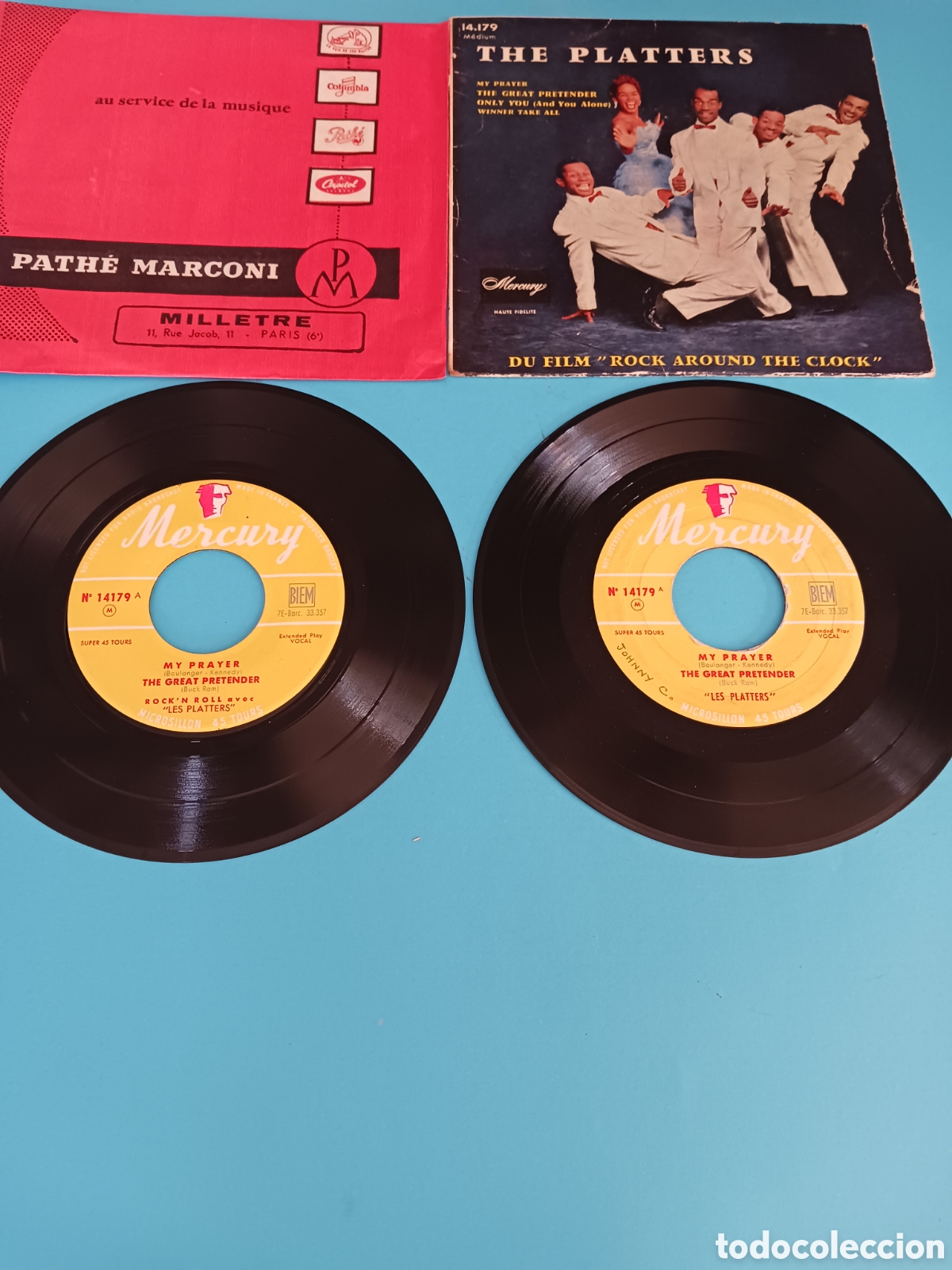 Discos de vinilo: Dos singles THE PLATTERS. - Foto 3