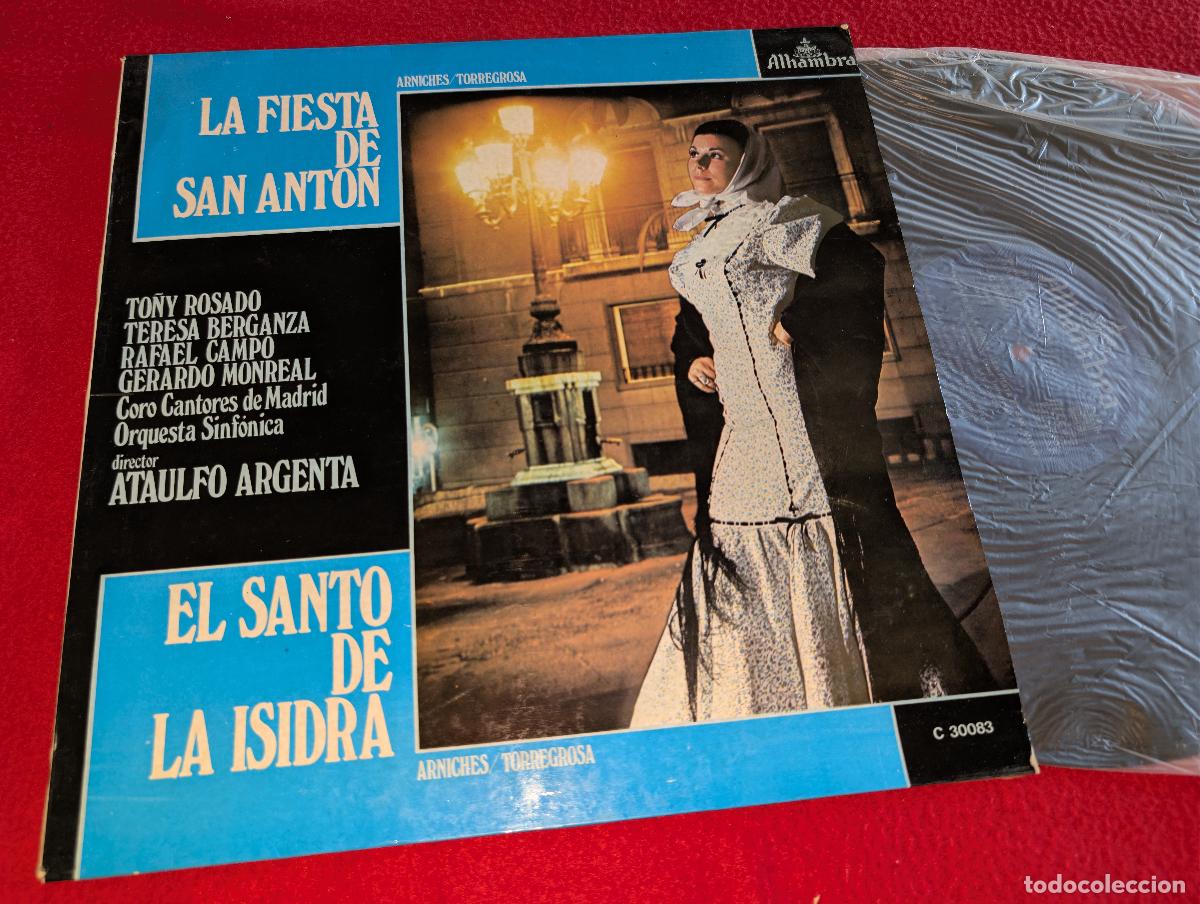 Discos de vinilo: ORQ.SINFONICA madrid Dir; Argenta LA FIESTA DE SAN ANTON Rosado+Monreal+Berganza++ LP 1975 Alhambra