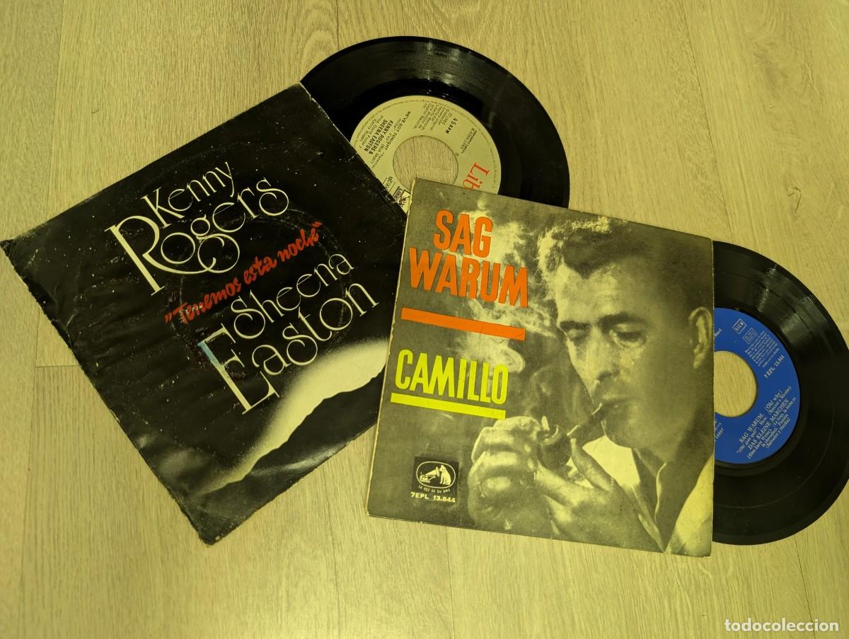 Discos de vinilo: LOTE DE 2 SINGLES DE MUSICA COUNTRY-FOLK - KENNY ROGRES & SHEENA EASTON A DUO + CAMILLO -SAG WARUM .