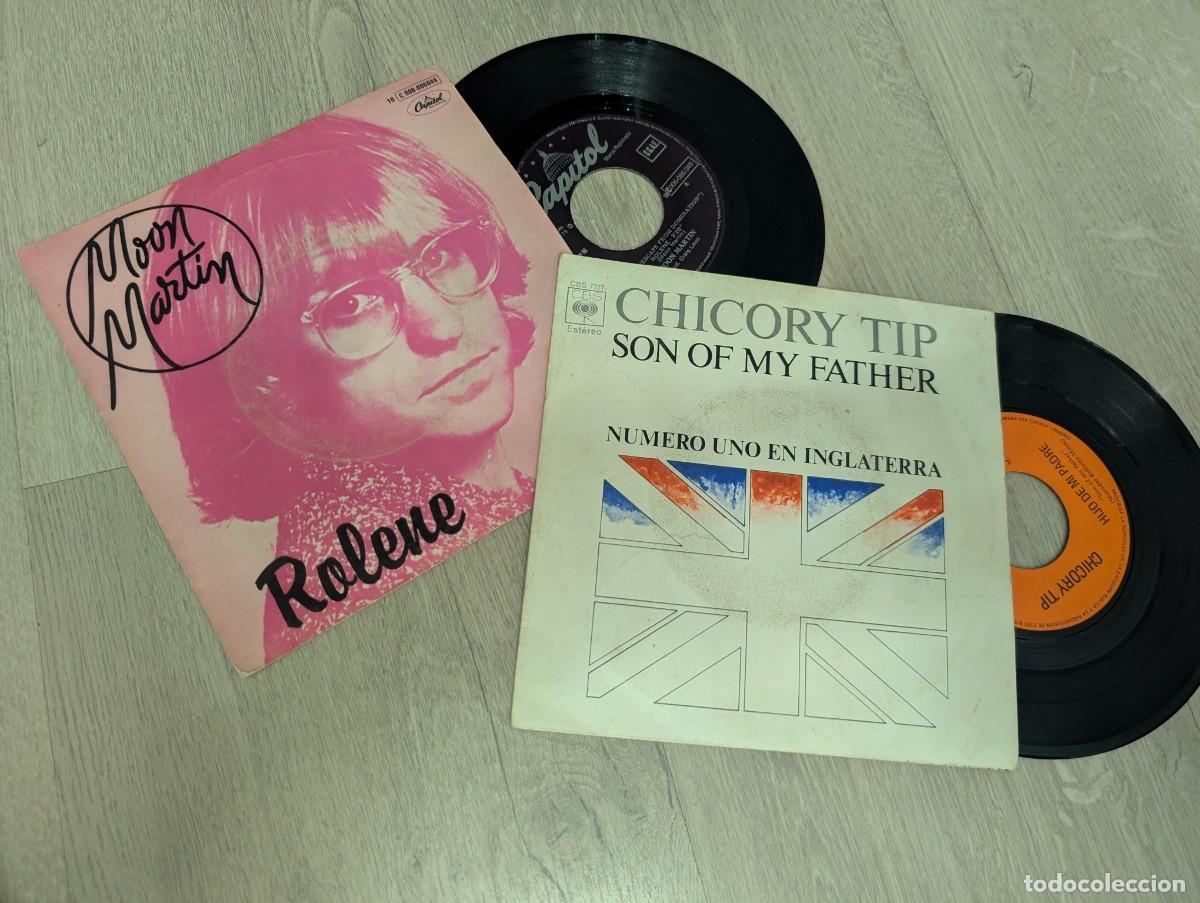 Discos de vinilo: LOTE DE 2 SINGLES DE POP-ROCK DE LOS 70 - MOON MARTIN - ROLENE + CHICORY TIP - SON OF MY FATHER