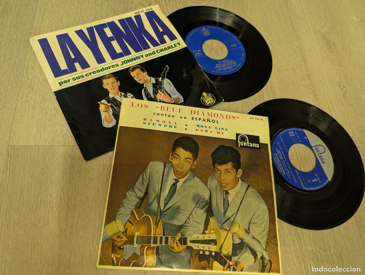 Discos de vinilo: LOTE DE 2 EP&acute;S DE MUSICA DE LOS 60 Y 70 - JOHNNY AND CHARLEY - LA YENKA + BLUE DIAMONS - RAMONA