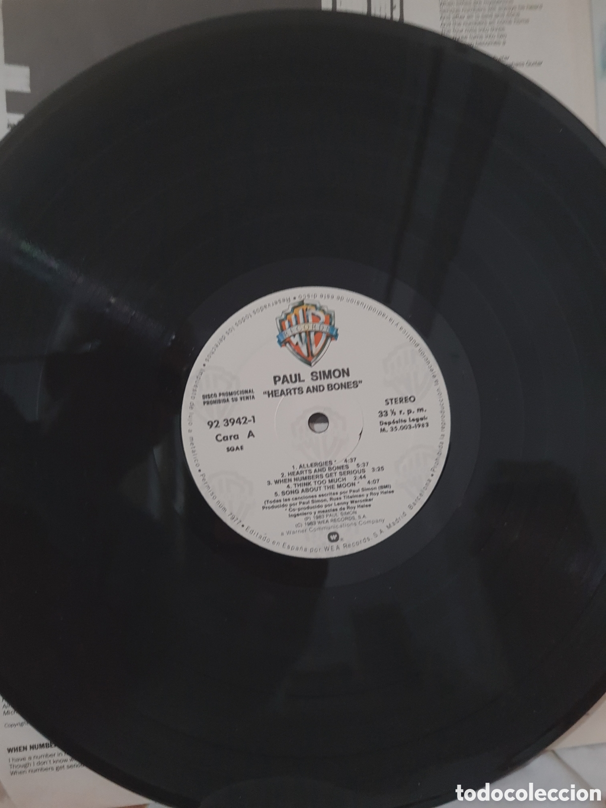 Discos de vinilo: PAUL SIMON * HEARTS AND BON3S - Foto 4