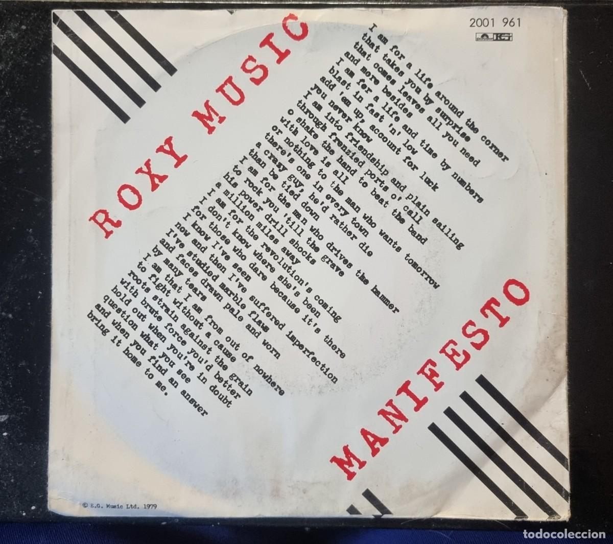 Discos de vinilo: ROXY MUSIC MANIFIESTO