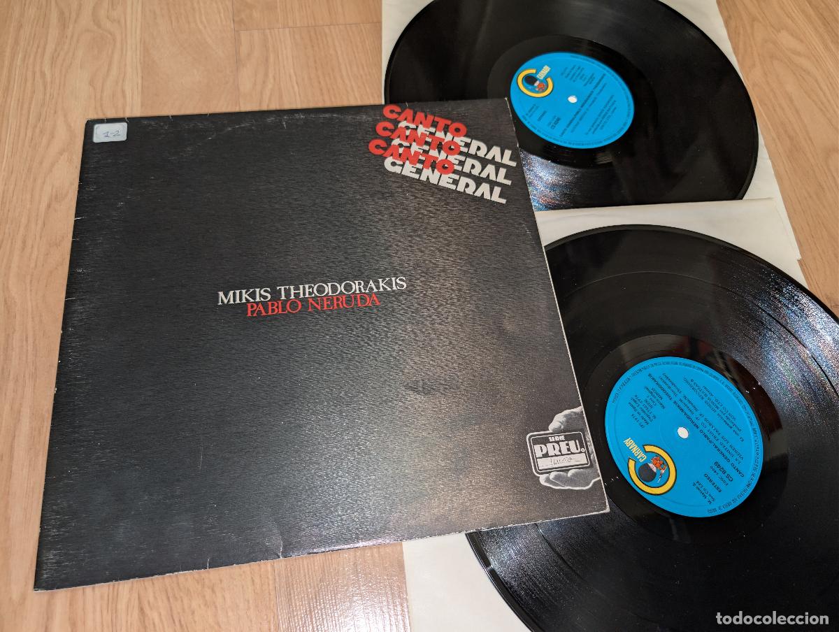 Discos de vinilo: MIKIS THEODORAKIS Canto general/Pablo Neruda 2LP 1976 Carnaby GATEFOLD ESPA&Ntilde;A SPAIN