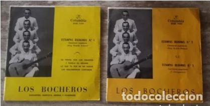 Discos de vinilo: 2 SINGLES LOS BOCHEROS ESTAMPAS BILBAINAS N1 -ESTAMPAS BILBAINAS N2 Y N3