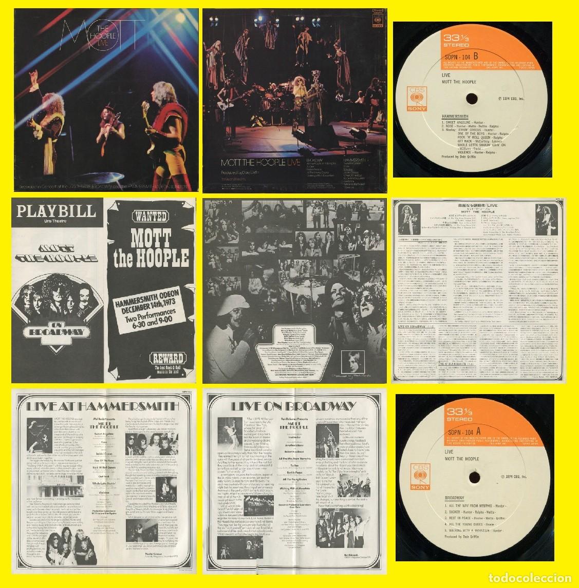 Discos de vinilo: MOTT THE HOOPLE / Live hammersmith 1974 ( All The Young Dudes ) EDIT ORG, EXC