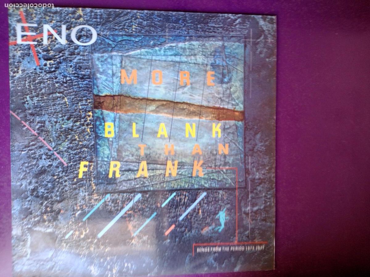 Discos de vinilo: Brian Eno &ndash; More Blank Than Frank - LP EG 1986 EDICION ESPA&Ntilde;OLA - ROXY MUSIC -