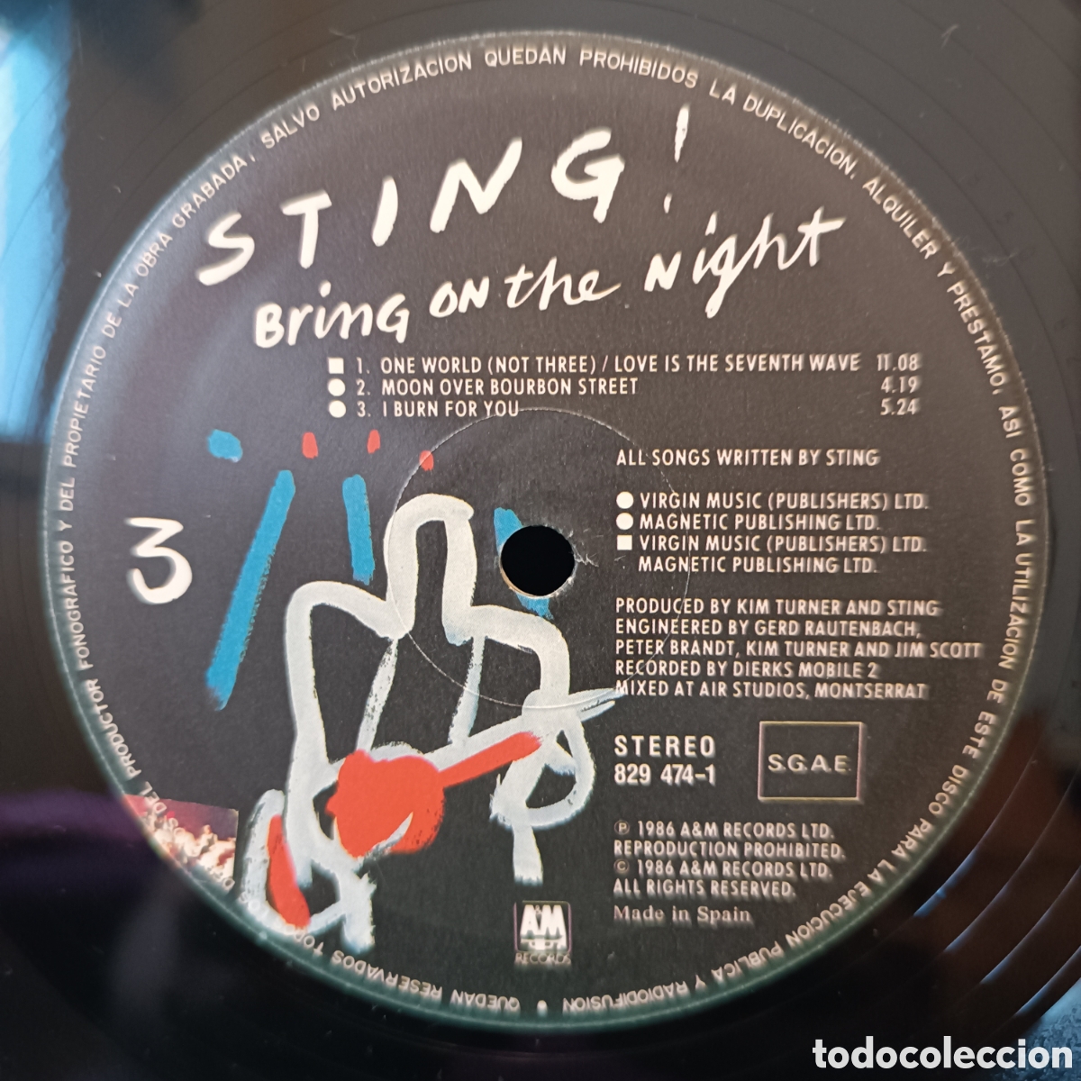 Discos de vinilo: STING. BRING ON THE NIGHT. 2x VINILO. LP. 1986 - Foto 10