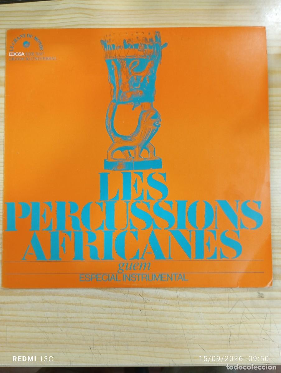 Discos de vinilo: Lp -Guem &lrm;&ndash; Les Percussions Africanes - Excelente copia - Edicion Espa&ntilde;ola 1974