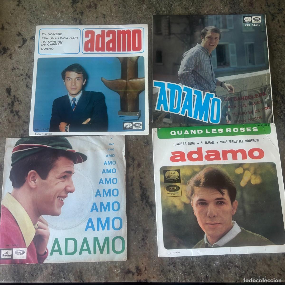 Discos de vinilo: Lote de 4 singles de Adamo - Foto 1