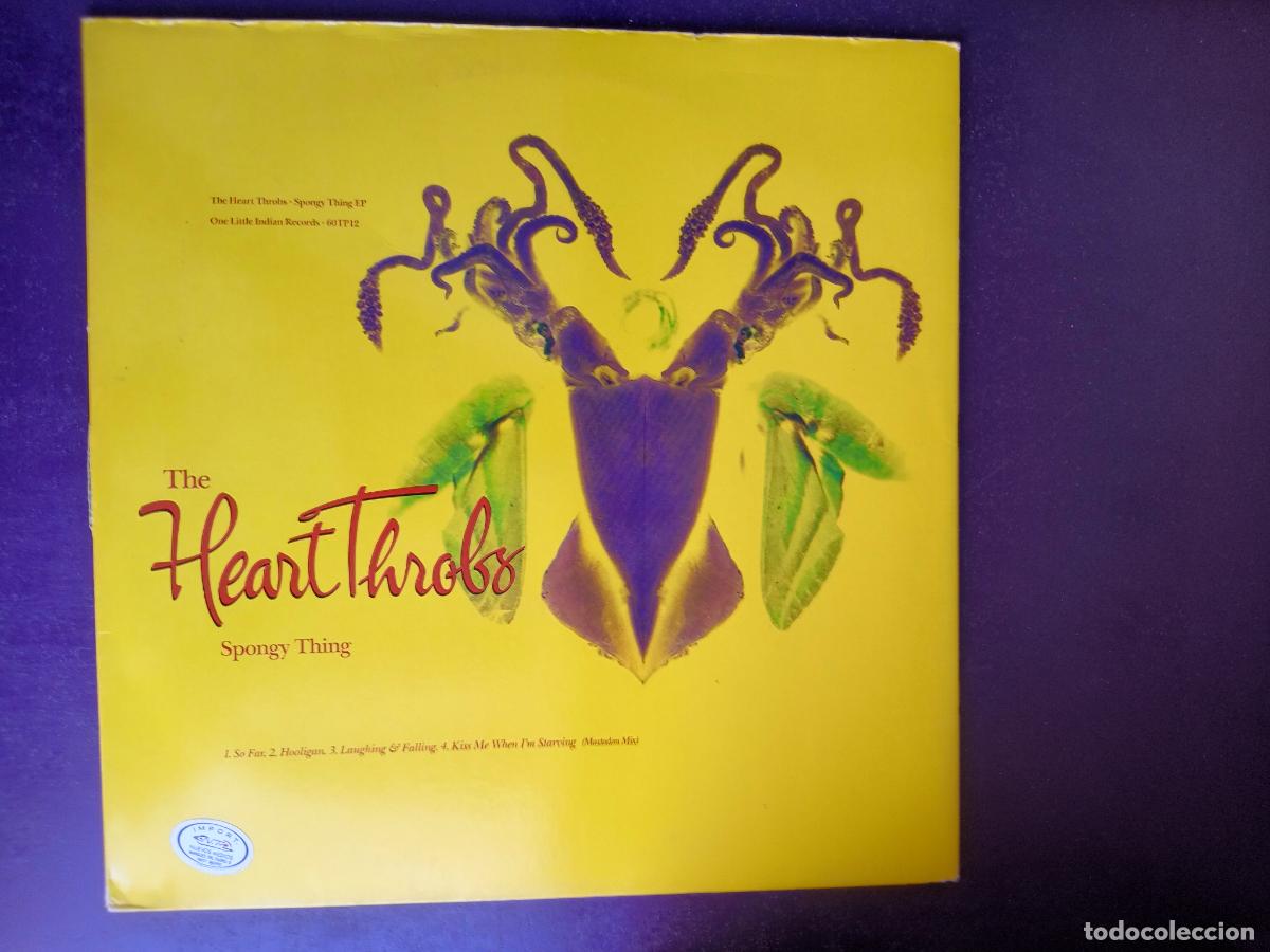 Discos de vinilo: The Heart Throbs &ndash; Spongy Thing EP One Little Indian 1992 - INDIE POP 80'S 90'S - SIN APENAS USO