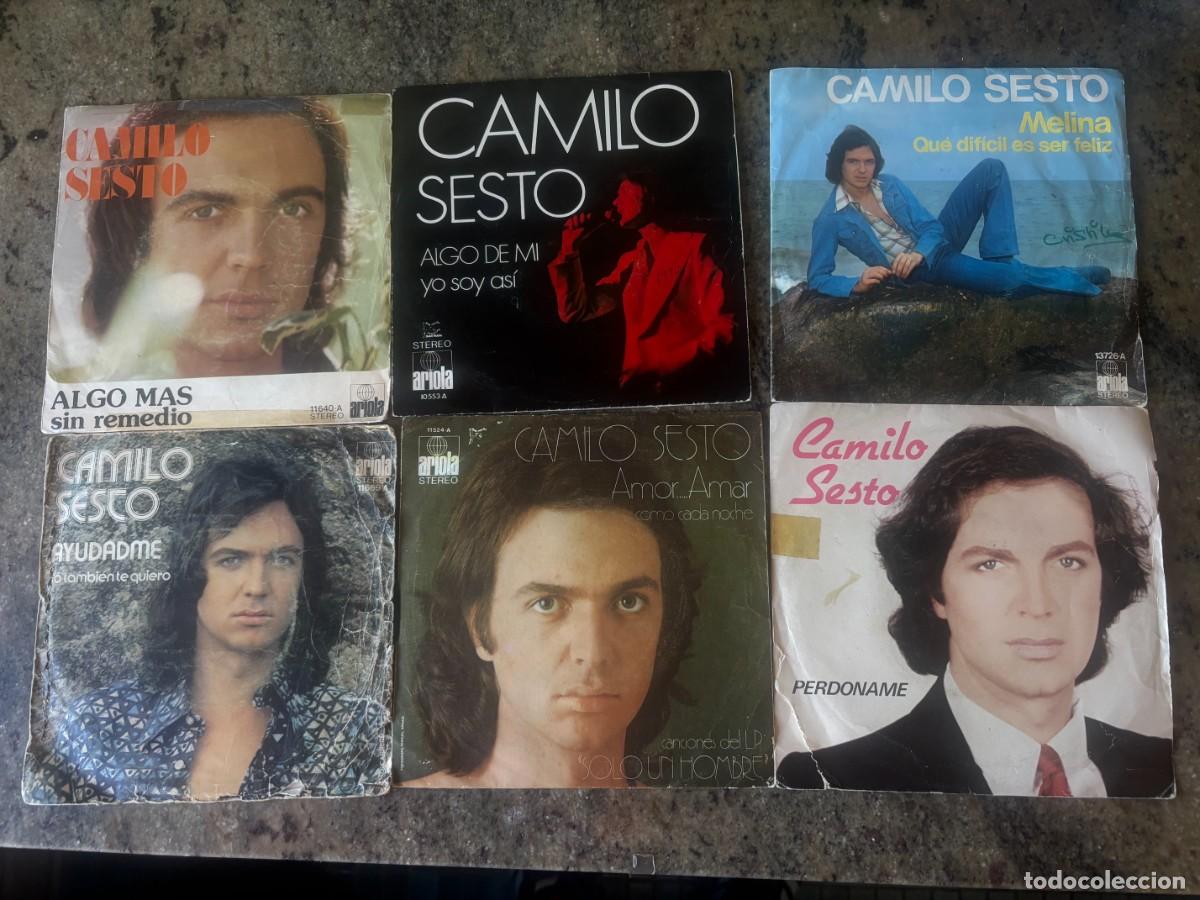 Discos de vinilo: lote de 6 singles de Camilo Sexto