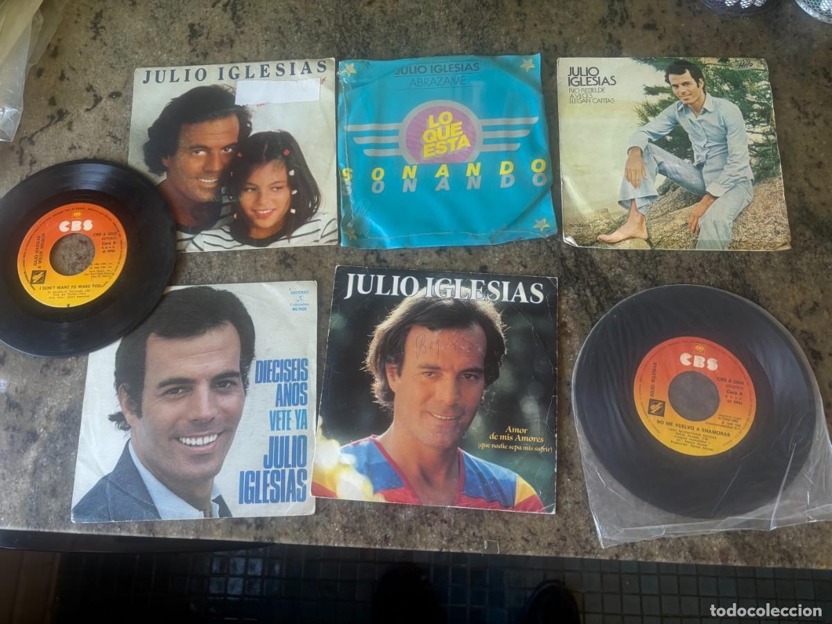 Discos de vinilo: lote de 7 singles de Julio Iglesias