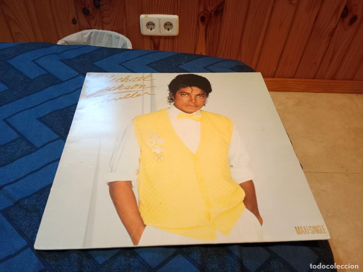 Discos de vinilo: MICHAEL JACKSON - THRILLER .. MAXISINGLE DE EPIC ESPA&Ntilde;OL DE 1983 - BUEN ESTADO