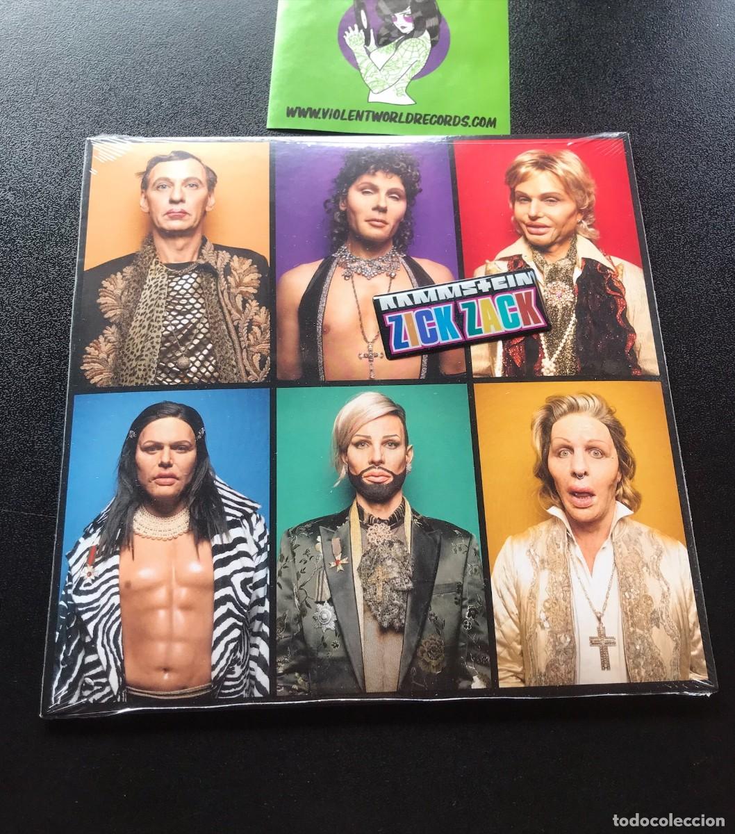 Discos de vinilo: Rammstein Zick Zack Disco de vinilo EP single 7&rdquo; metal till lindemann