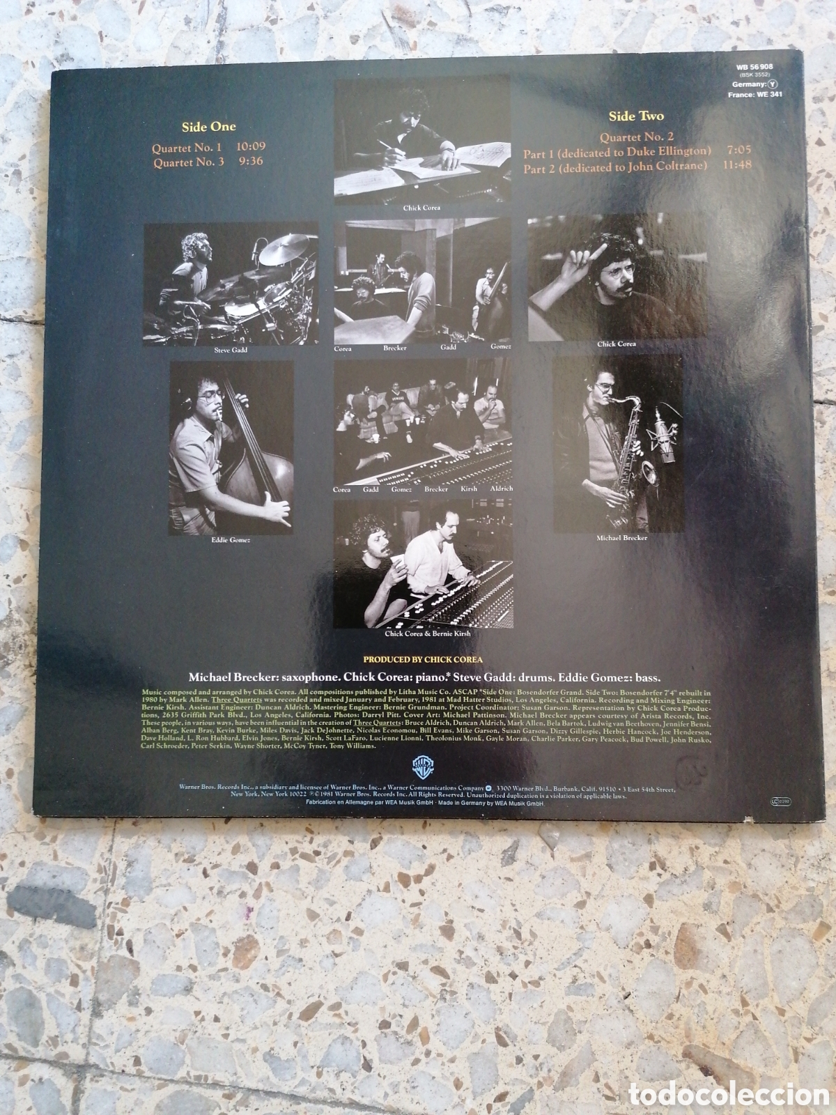 Discos de vinilo: LP CHICK COREA THREE QUARTETS 1981 GERMANY - Foto 2