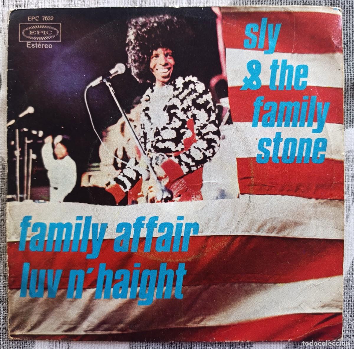 Discos de vinilo: SLY & THE FAMILY STONE &ndash; FAMILY AFFAIR / LUV N' HAIGHT 7&rdquo; 1971 PORTADA UNICA ESPA&Ntilde;OLA