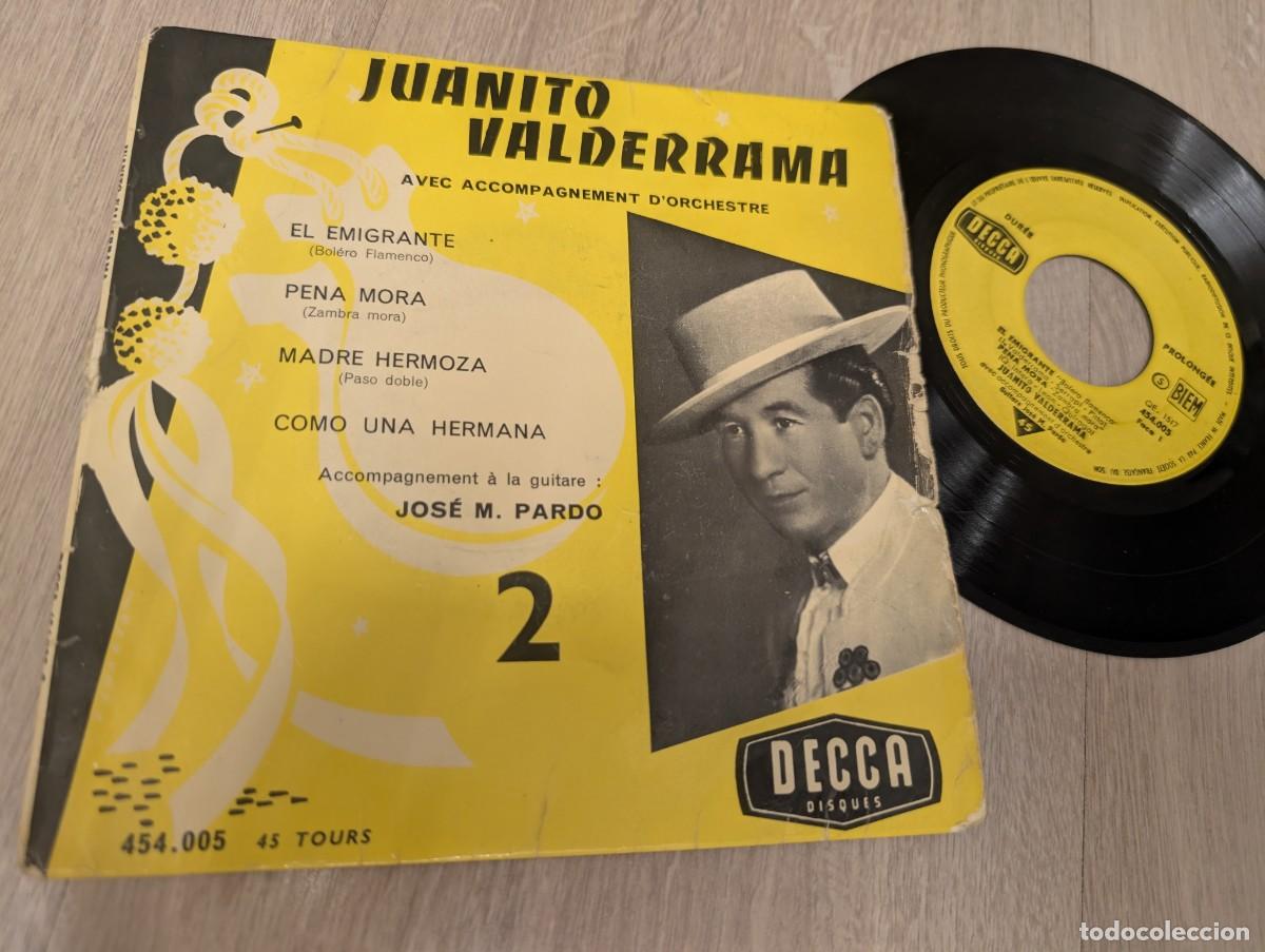 Discos de vinilo: JUANITO VALDERRAMA - EL EMIGRANTE ..EP DE DECCA - EDICION FRANCIA CREO DE 1964