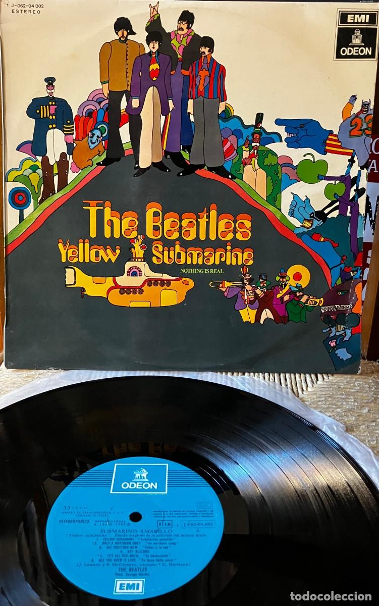 Discos de vinilo: BEATLES - YELLOW SUBMARINE, LP reedici&oacute;n Stereo 1974 Spain
