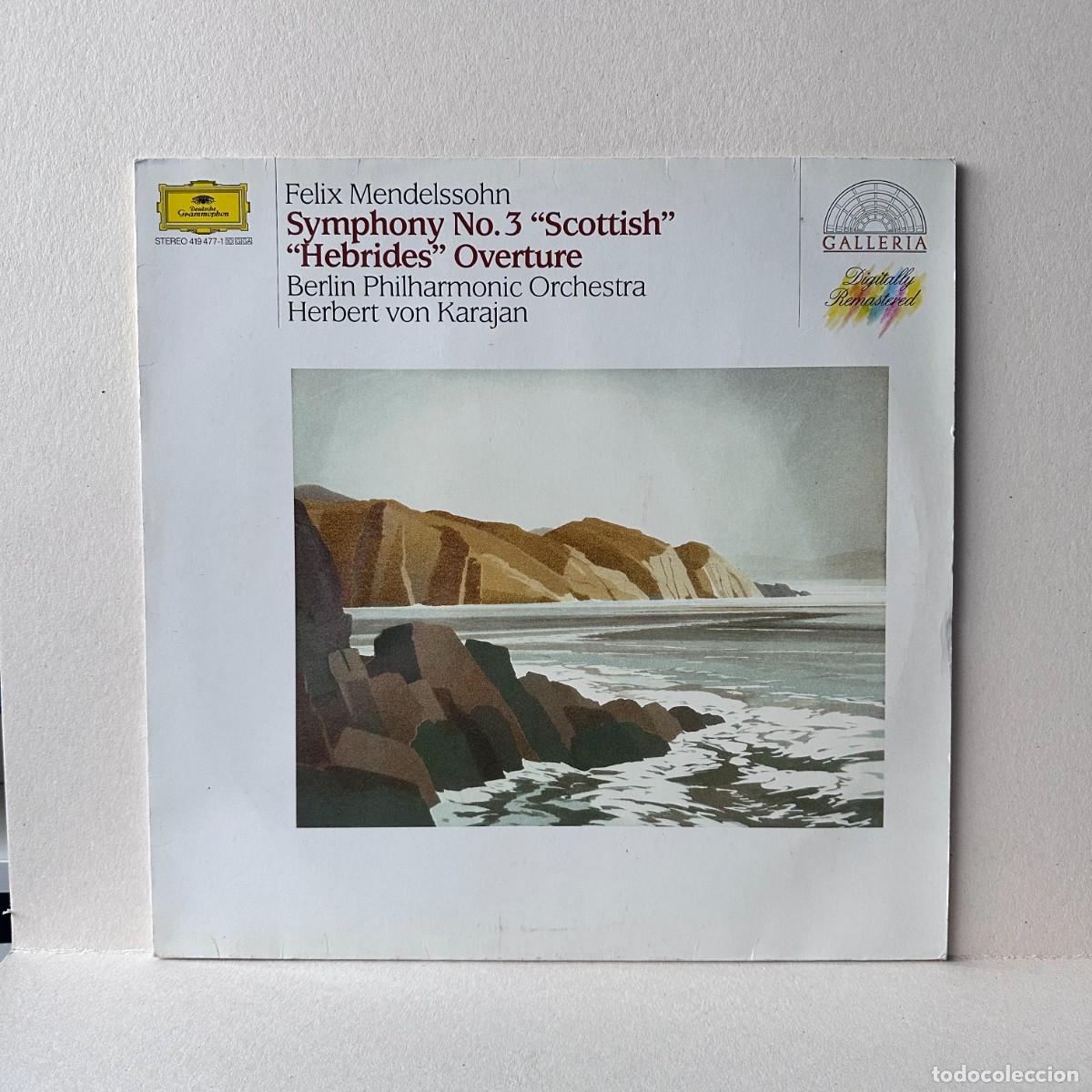 Discos de vinilo: Mendelssohn - Herbert von Karajan - Symphony No.3 &rdquo;Scottish&rdquo;, &rdquo;Hebrides&rdquo; Overture (LP)