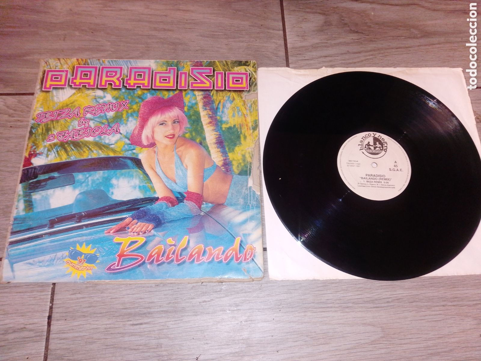 Discos de vinilo: PARADISIO - BAILANDO REMIX - MAXI - SPAIN - BLANCO Y NEGRO - LV -