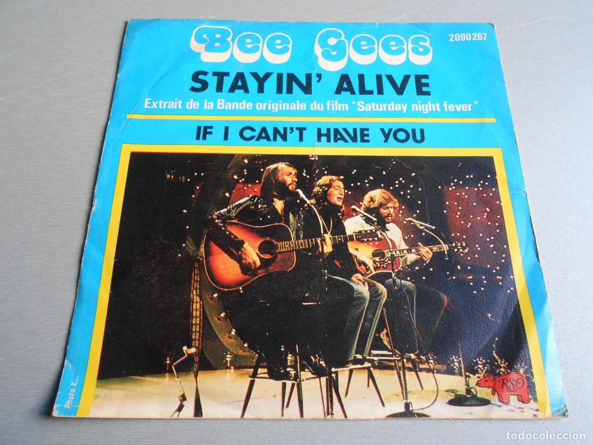 Discos de vinilo: BEE GEES, THE, SG, STAYIN&acute; ALIVE + 1, A&Ntilde;O 1977, RSO 2090 267, MADE IN BELGIUM