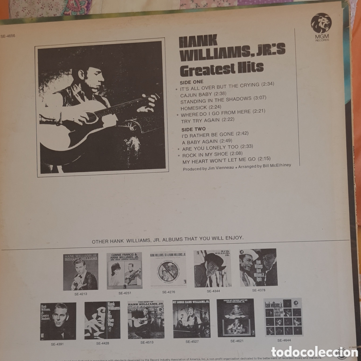 Discos de vinilo: HANK WILLIAMS JR. * GREATEST HITS - Foto 2