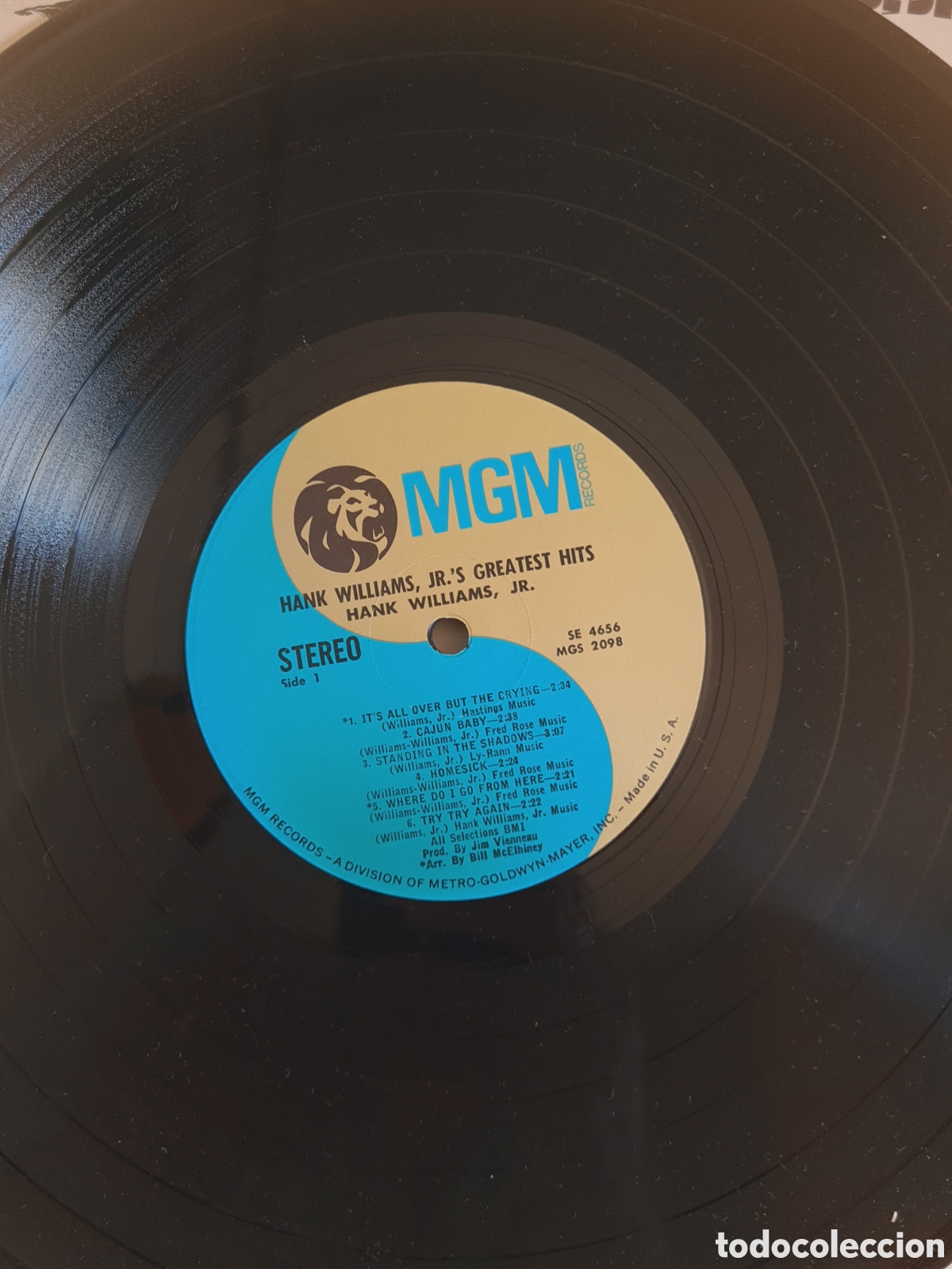 Discos de vinilo: HANK WILLIAMS JR. * GREATEST HITS - Foto 3