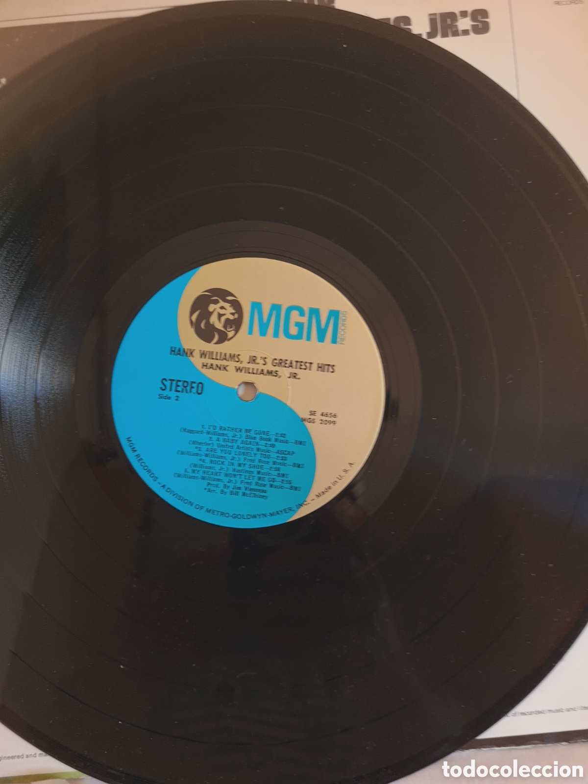 Discos de vinilo: HANK WILLIAMS JR. * GREATEST HITS - Foto 4