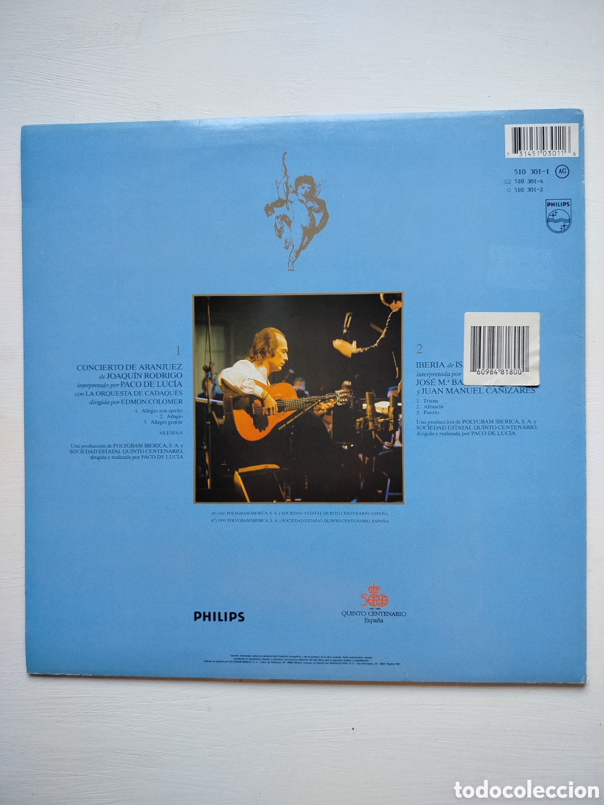 Discos de vinilo: Paco de Luc&iacute;a LP 1991. - Foto 2
