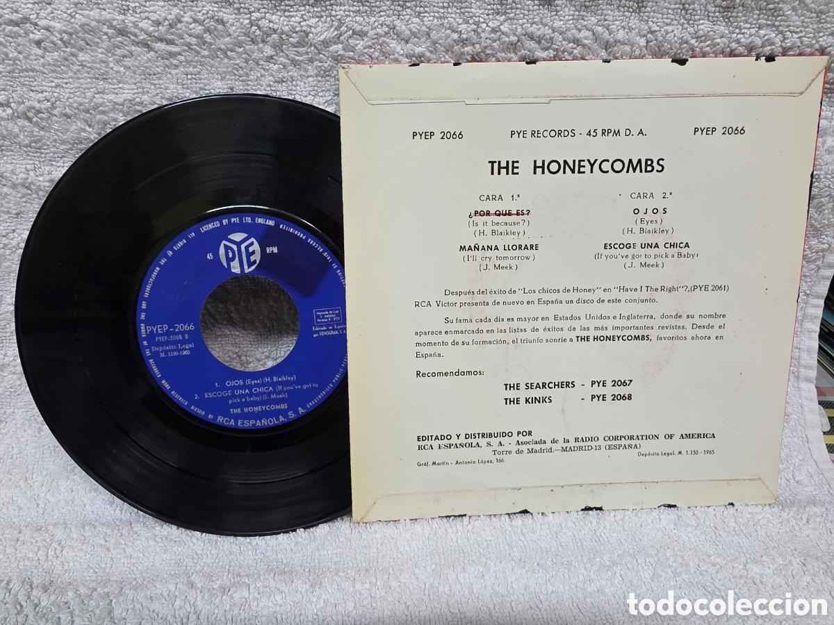 Discos de vinilo: The Honeycombs&nbsp;&ndash;&nbsp;Is It Because 1965 ep espa&ntilde;ol - Foto 2