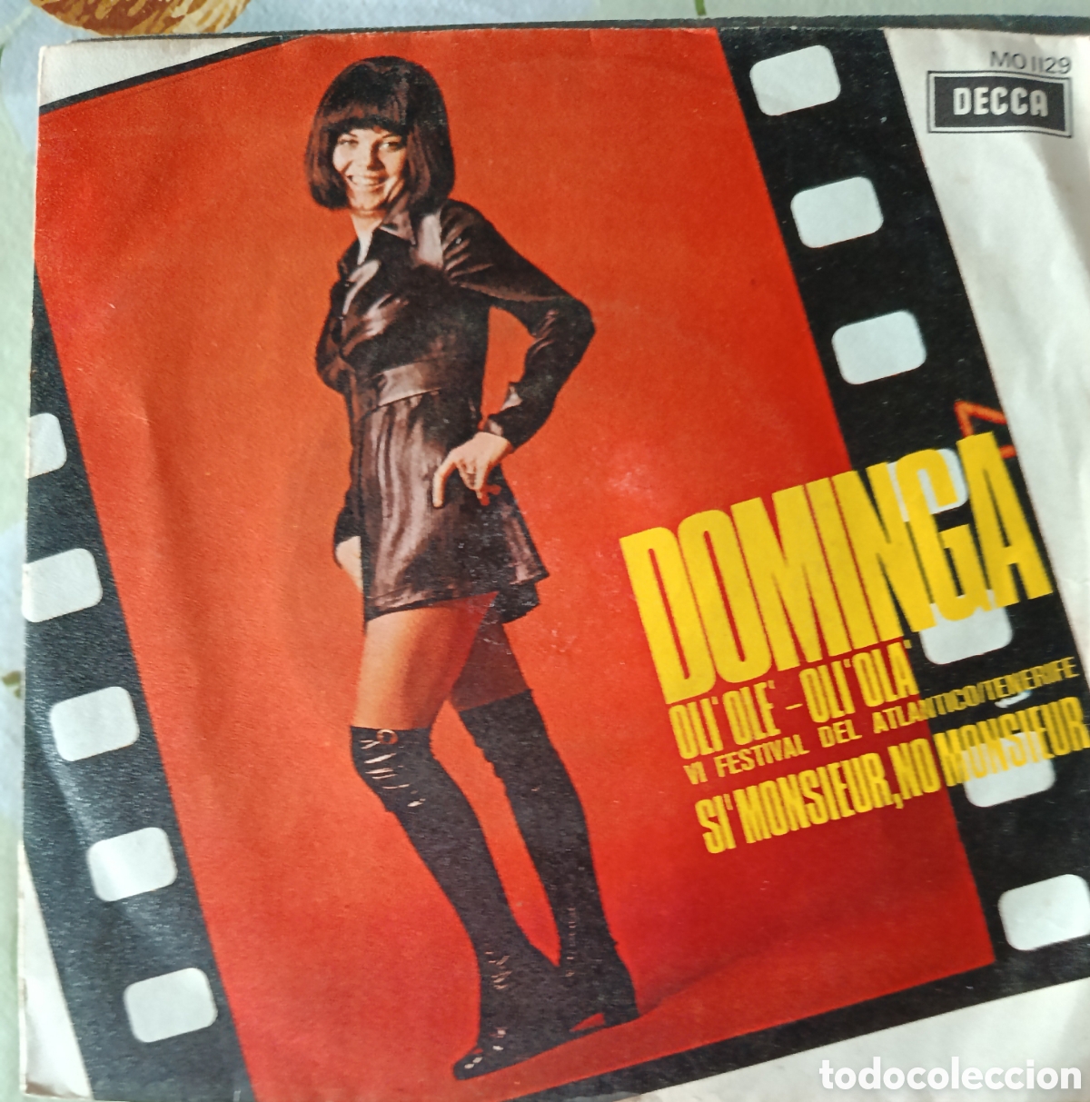 Discos de vinilo: Dominga single sello Decca editado en Espa&ntilde;a a&ntilde;o 1971.