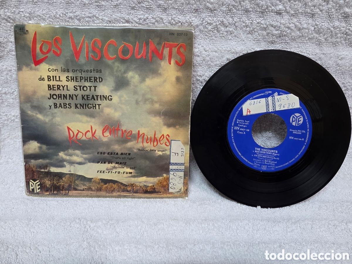 Discos de vinilo: LOS VISCOUNTS - ROCK ENTRE NUBES EP 1960 ESPA&Ntilde;OL