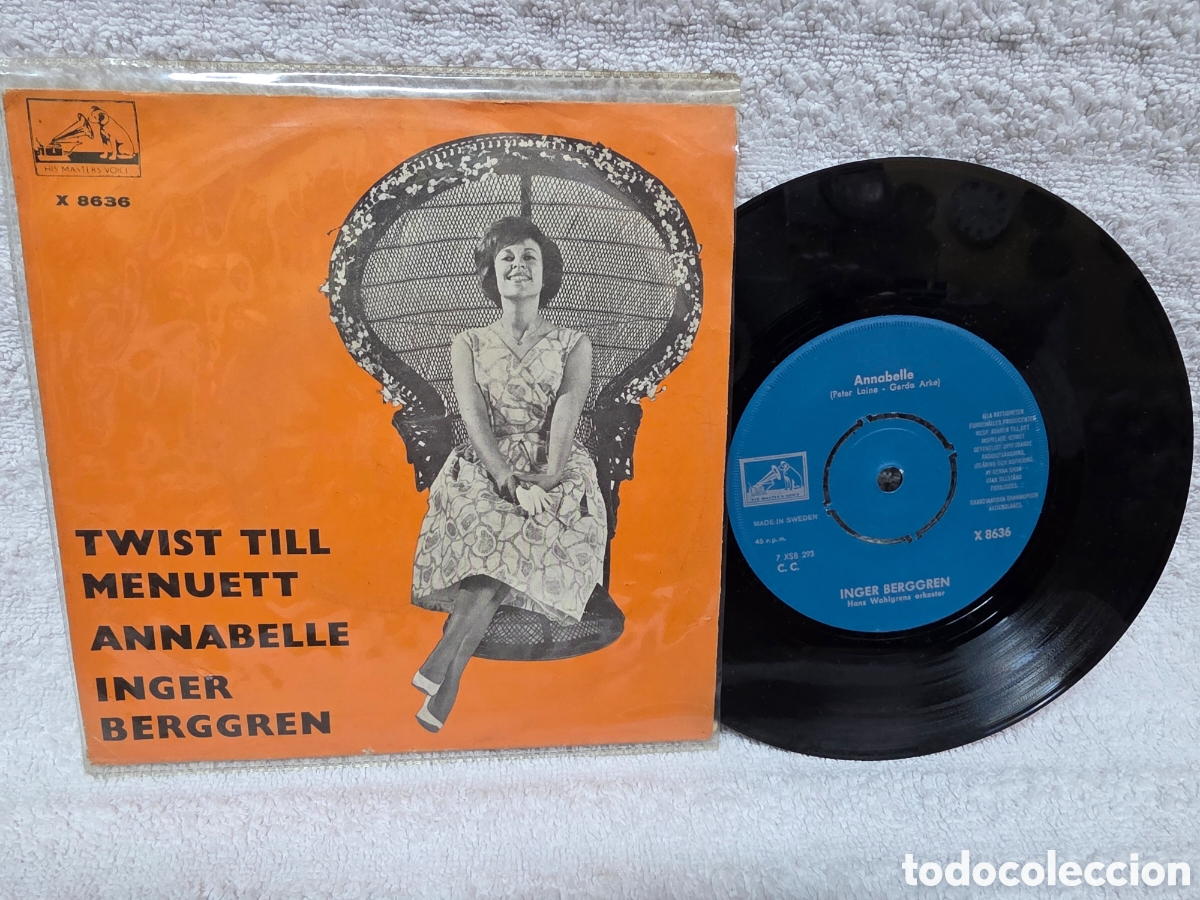 Discos de vinilo: Inger Berggren&nbsp;&ndash;&nbsp;Twist Till Menuett / Anabelle 1963