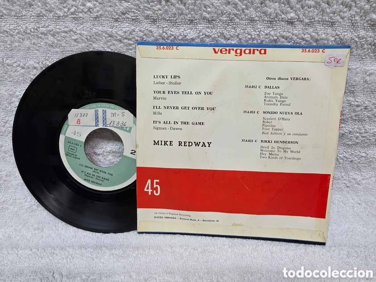 Discos de vinilo: Mike Redway&nbsp;&ndash;&nbsp;Lucky Lips 1963 Espa&ntilde;ol - Foto 2