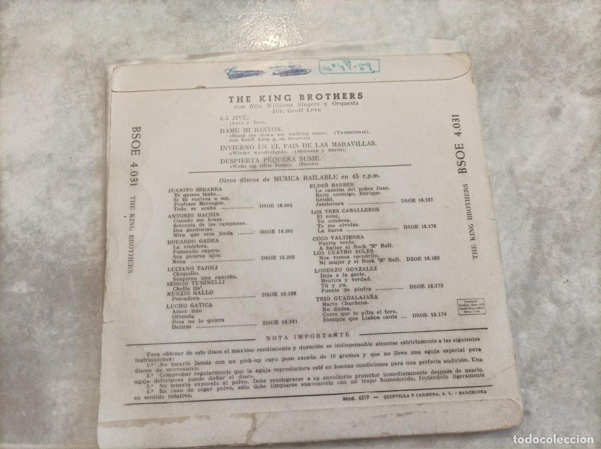 Discos de vinilo: The King Brothers ep 6-5 Jive - Foto 2