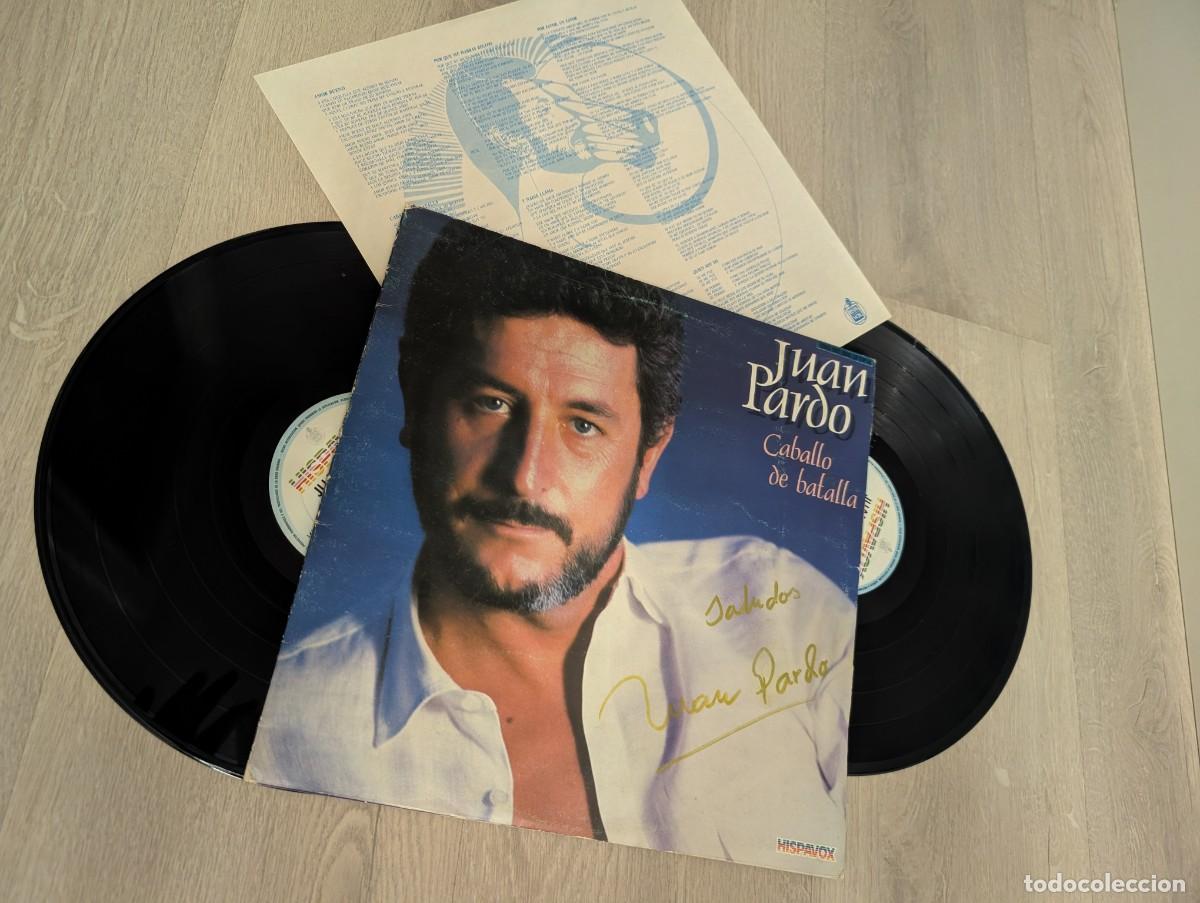 Discos de vinilo: JUAN PARDO - CABALLO DE BATALLA .. 2 LP&acute;S - CARPETA ABIERTA 1983 HISPAVOX ..CON LETRAS ....FIRMADO