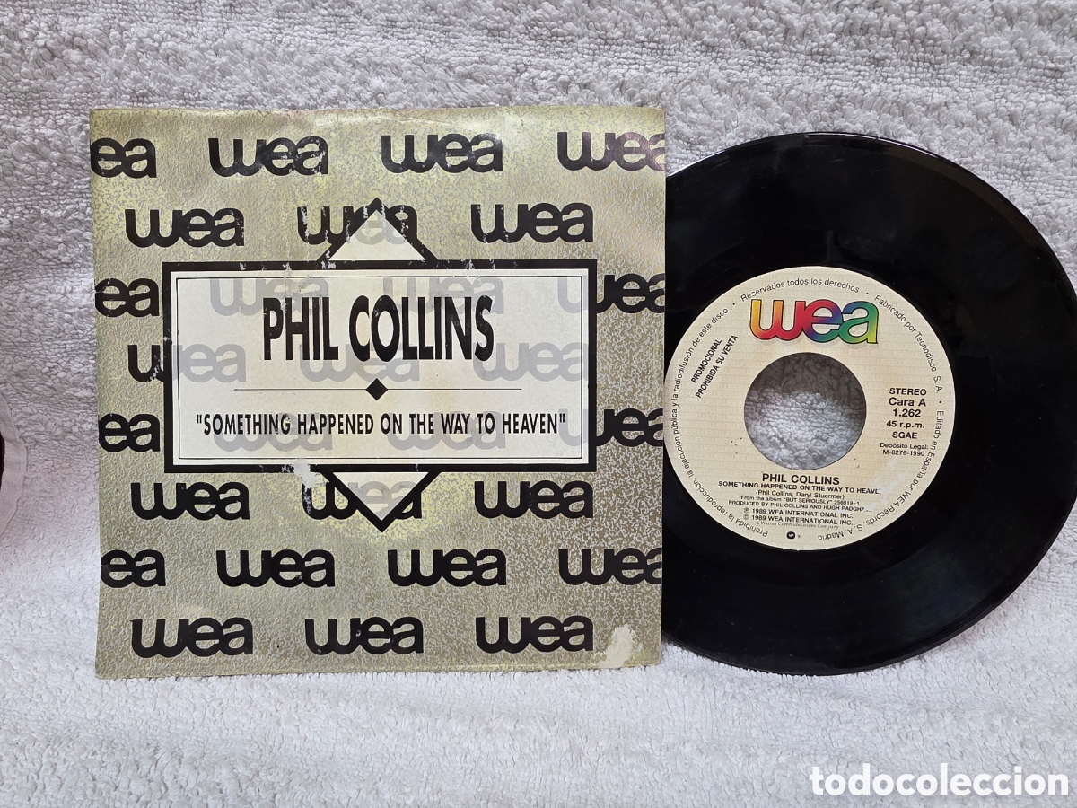 Discos de vinilo: Phil Collins&nbsp;&ndash;&nbsp;Something Happened On The Way To Heaven 1990 Promo espa&ntilde;ol