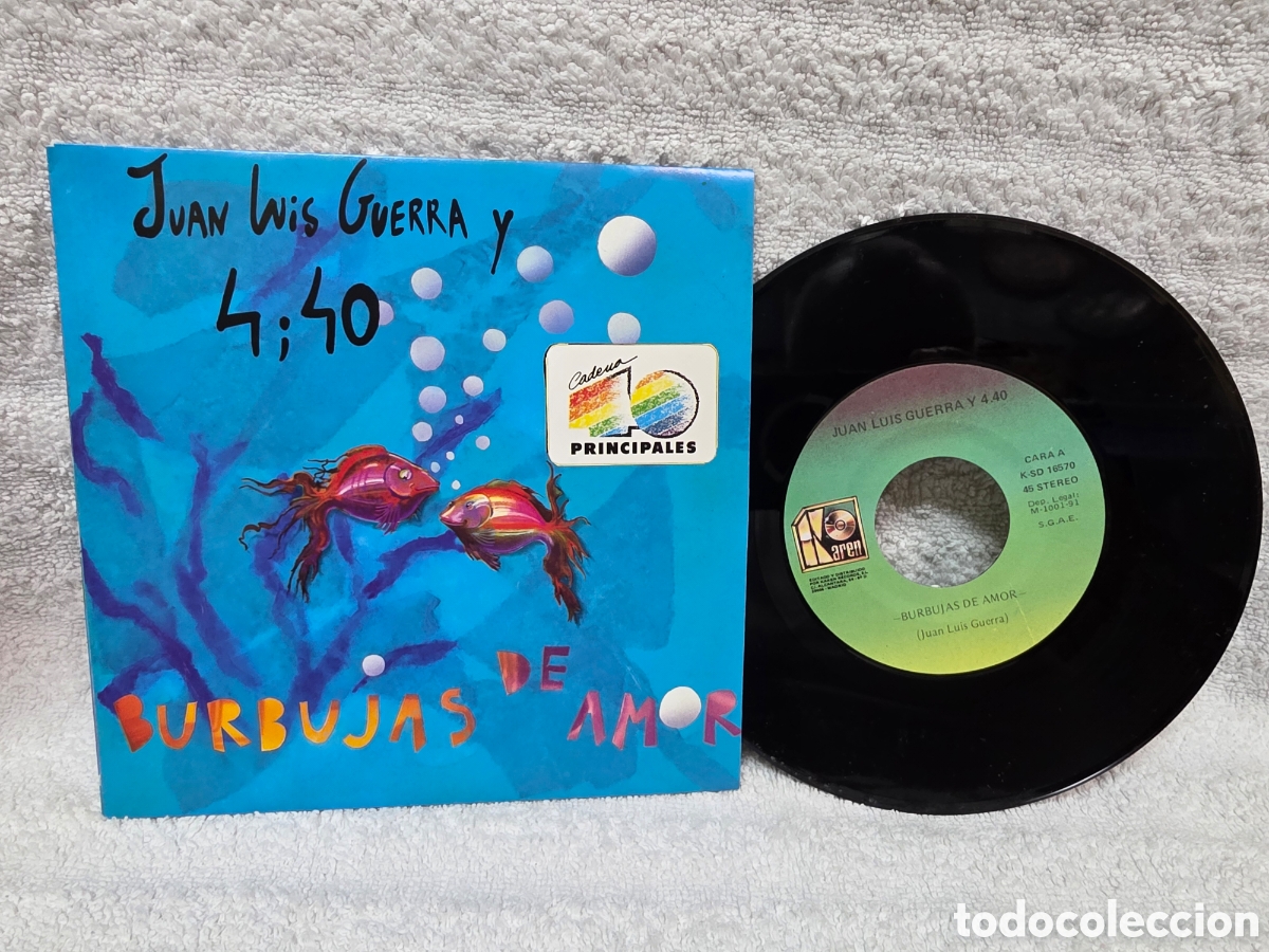 Discos de vinilo: Juan Luis guerra y 4,40 - burbujas de amor