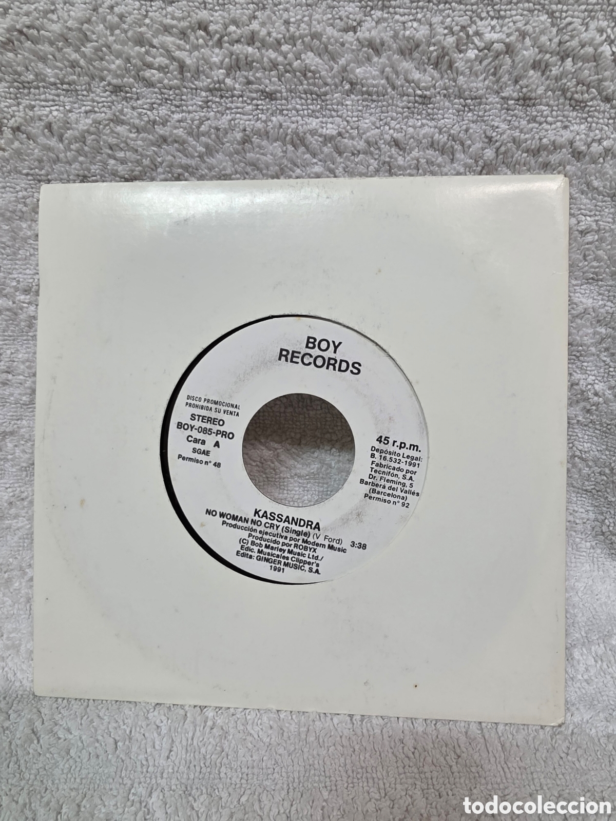 Discos de vinilo: Kassandra &nbsp;&ndash;&nbsp;No Woman No Cry 1995 promocional