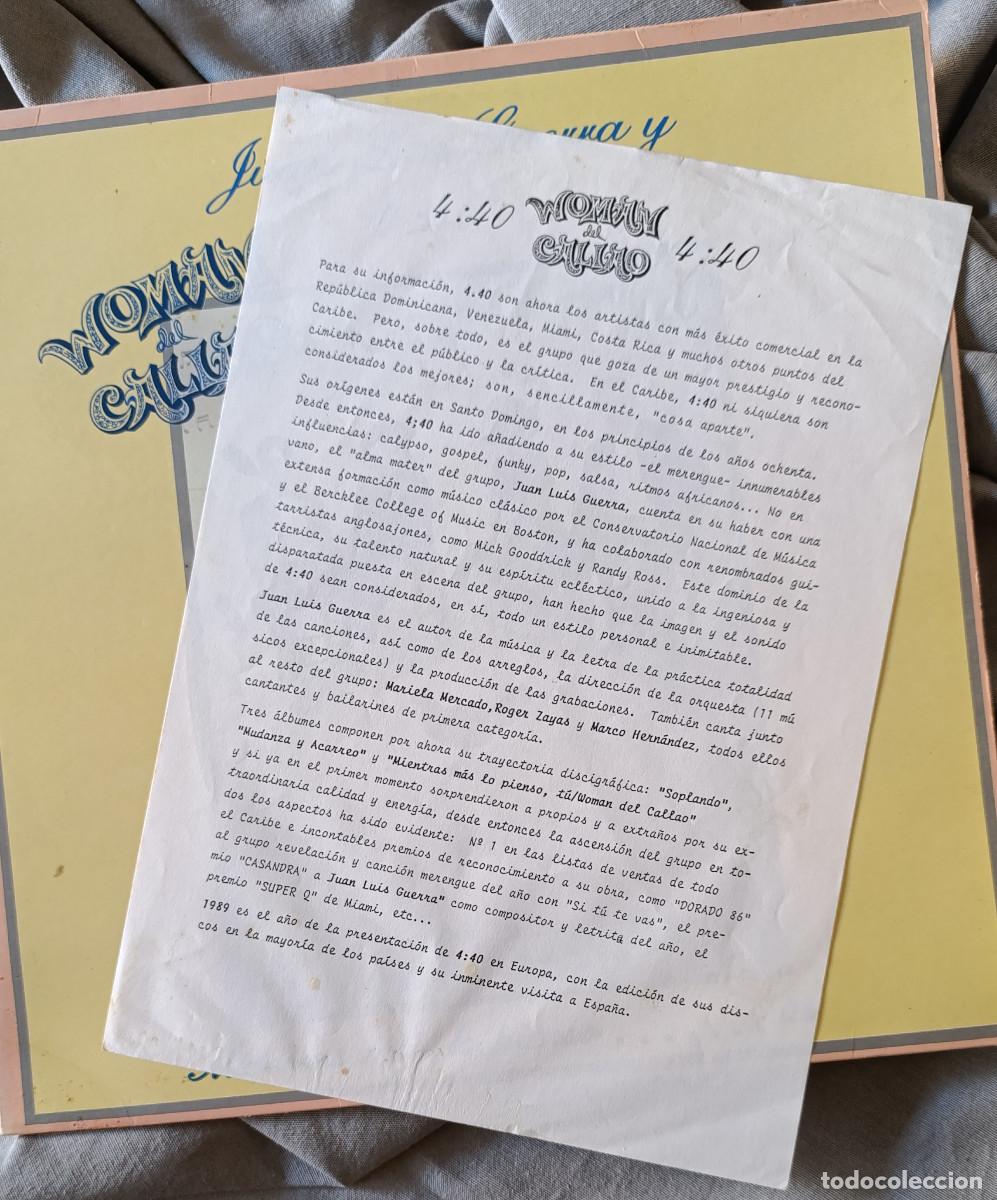 Discos de vinilo: JUAN LUIS GUERRA y 4.40 - &rdquo;MIENTRAS M&Aacute;S LO PIENSO...T&Uacute;&rdquo; - Edici&oacute;n espa&ntilde;ola 1989