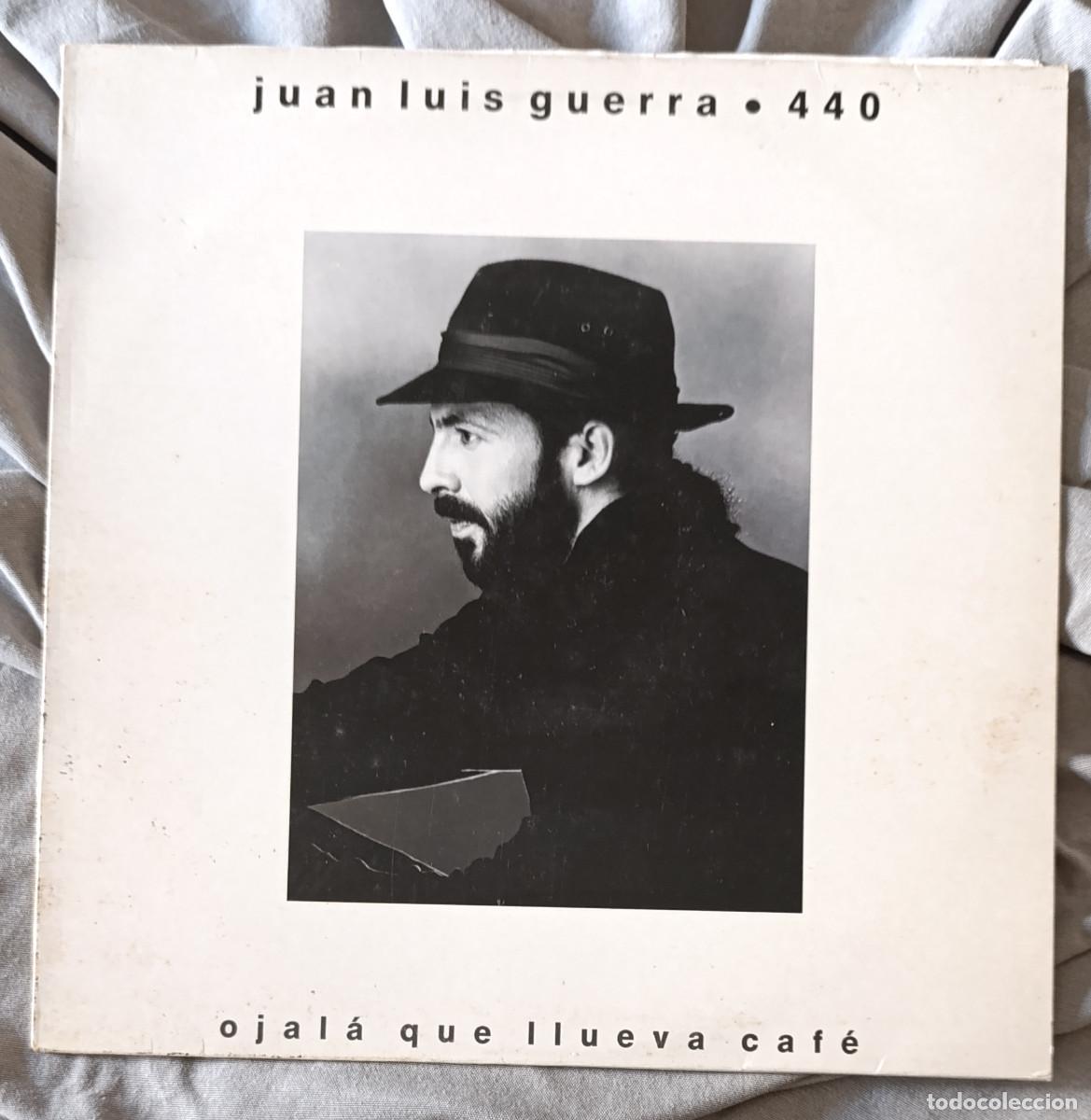 Discos de vinilo: JUAN LUIS GUERRA y 4.40 - &rdquo;OJAL&Aacute; QUE LLUEVA CAF&Eacute;&rdquo; - Edici&oacute;n espa&ntilde;ola 1990