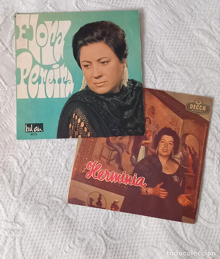 Discos de vinilo: Portugal _ Fados: Herm&iacute;nia Silva + Flora Pereira. 2 vinilos 45 rpm