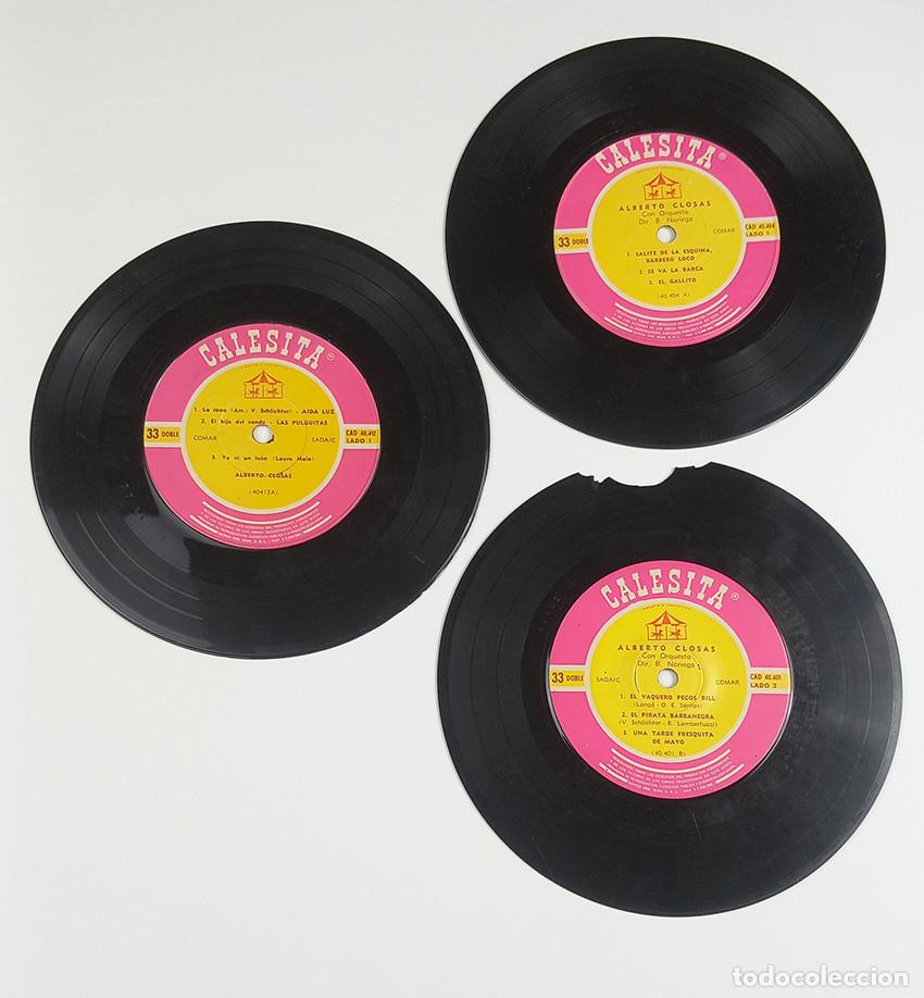 Discos de vinilo: Alberto Closas canciones infantiles. 3 vinilos EP &ndash; Calesita. Argentina