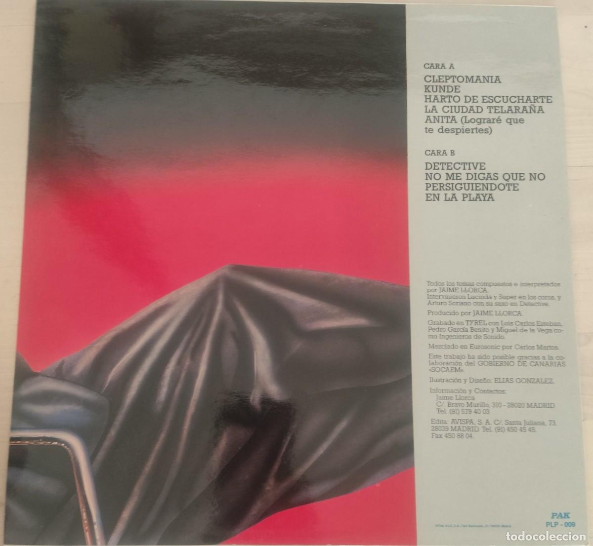 Discos de vinilo: Jaime Llorca-Detective -New Wave-1992 - Foto 2