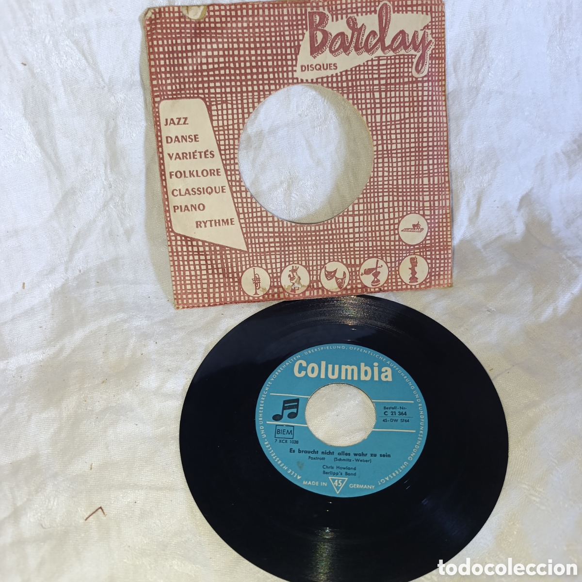 Discos de vinilo: Pop/Schlager alem&aacute;n,Disco Vinilo 7&rdquo; Single Chris Howland (1960) - Columbia Alemania